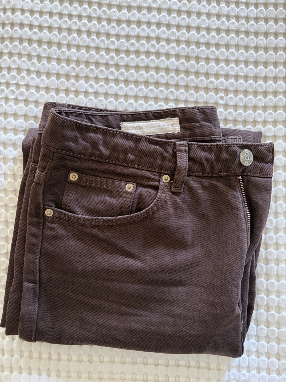 Women’s Zara Dark Brown Jeans - MOM fit high rise
